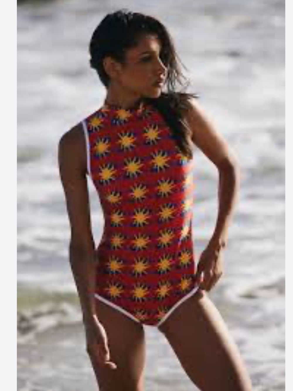 Free People Salt Gypsy Sunburst High-Neck One-Piece Surf Suit